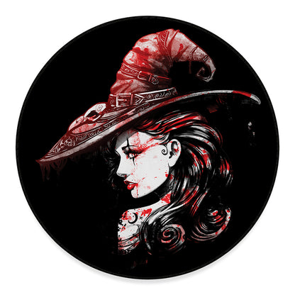 Halloween Vampire Girl Print Round Floor Mat