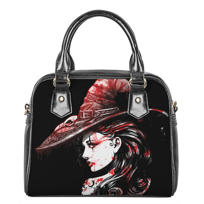 Halloween Vampire Girl Print Shoulder Handbag
