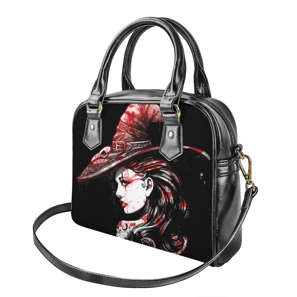 Halloween Vampire Girl Print Shoulder Handbag