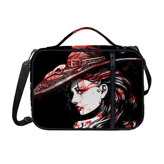 Halloween Vampire Girl Print Shoulder Strap Bible Bag