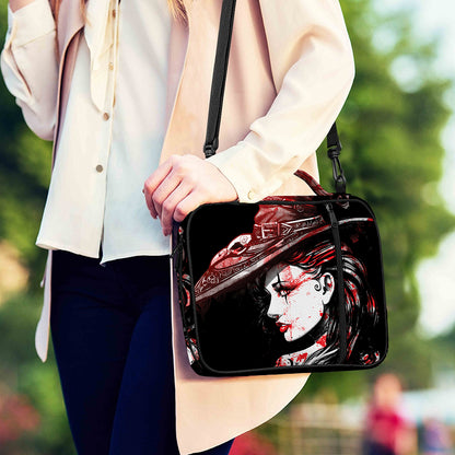 Halloween Vampire Girl Print Shoulder Strap Bible Bag