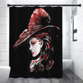 Halloween Vampire Girl Print Shower Curtain