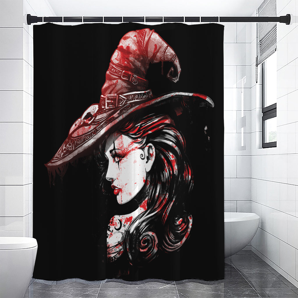 Halloween Vampire Girl Print Shower Curtain