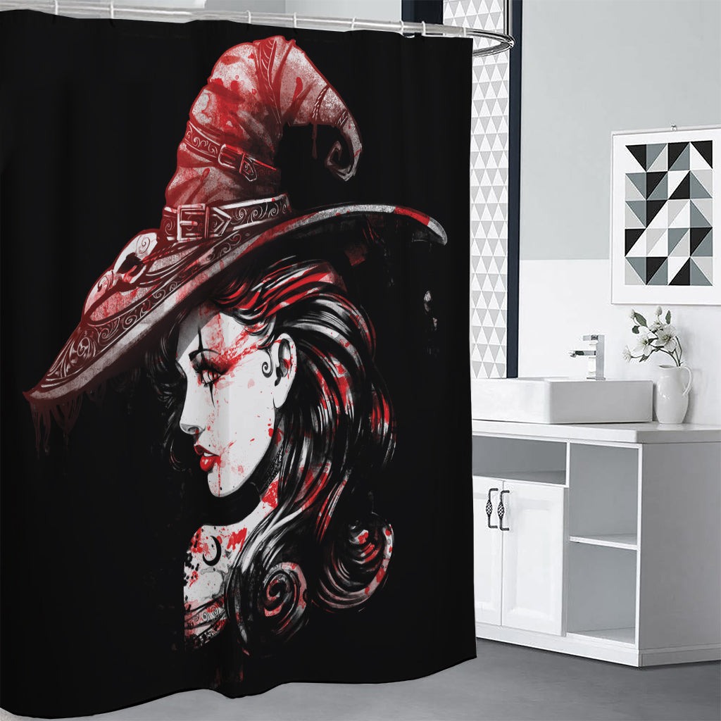 Halloween Vampire Girl Print Shower Curtain