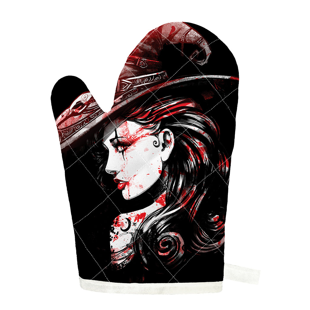 Halloween Vampire Girl Print Single Oven Mitt
