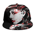 Halloween Vampire Girl Print Snapback Cap