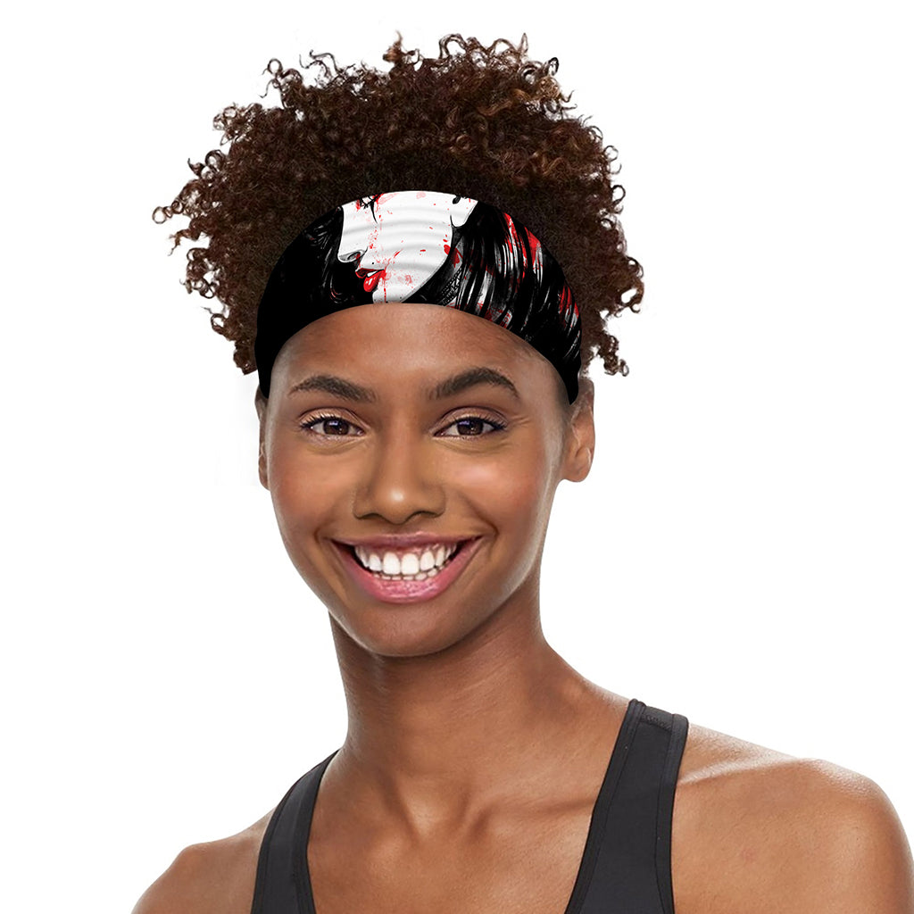 Halloween Vampire Girl Print Sports Headband
