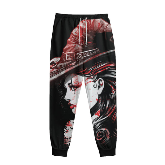 Halloween Vampire Girl Print Sweatpants