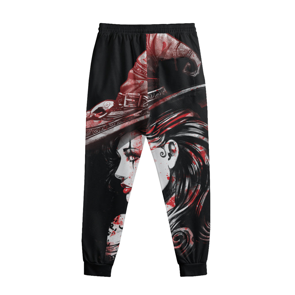 Halloween Vampire Girl Print Sweatpants