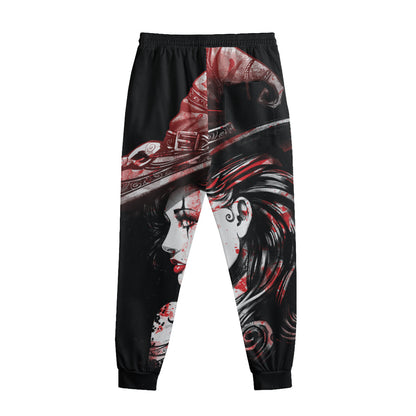 Halloween Vampire Girl Print Sweatpants