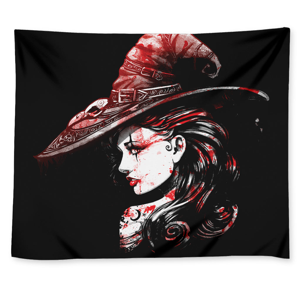 Halloween Vampire Girl Print Tapestry