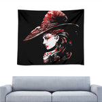 Halloween Vampire Girl Print Tapestry