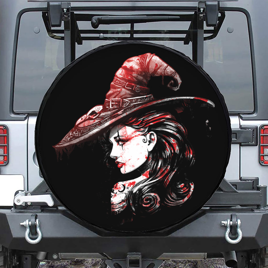 Halloween Vampire Girl Print Tire Cover