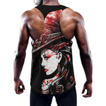 Halloween Vampire Girl Print Training Tank Top