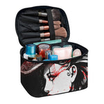 Halloween Vampire Girl Print Travel Makeup Bag