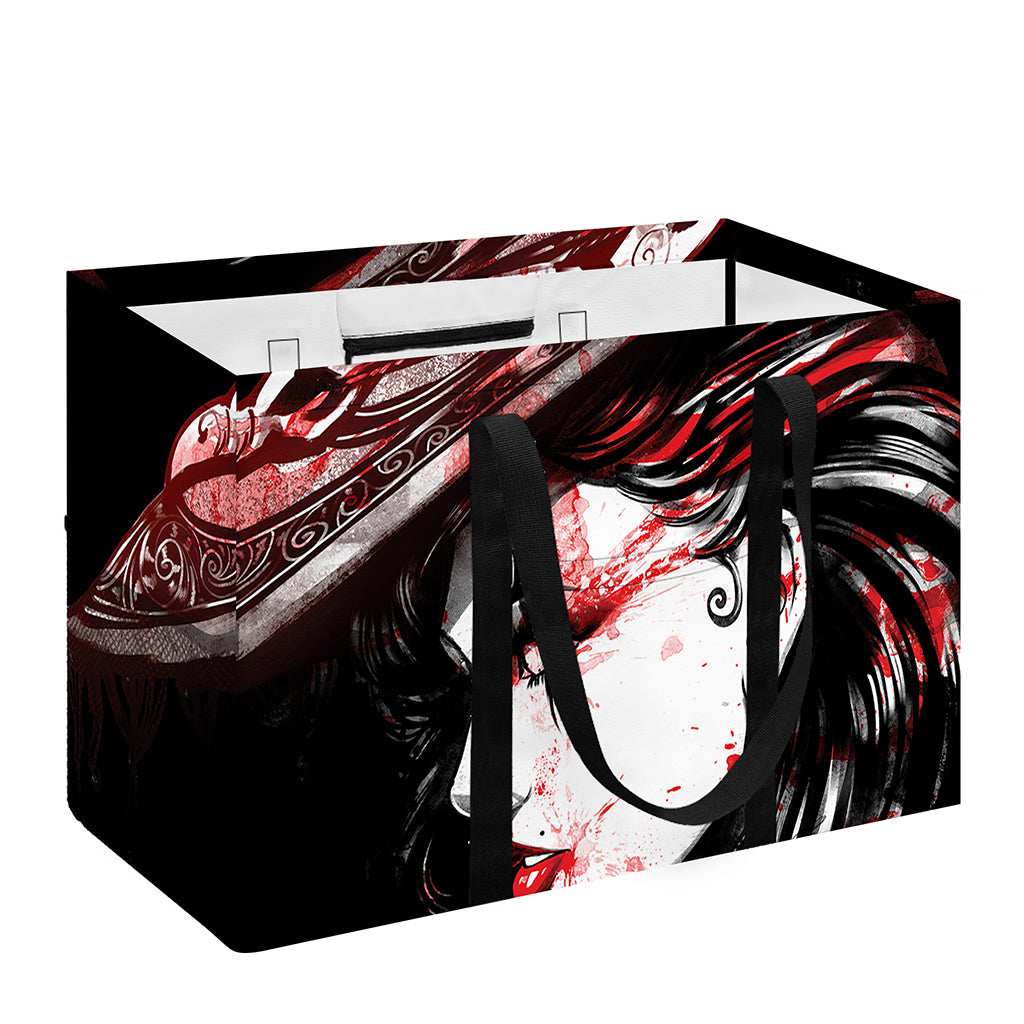 Halloween Vampire Girl Print Utility Tote Bag