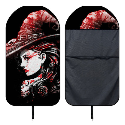 Halloween Vampire Girl Print Waterproof Car Seat Cover