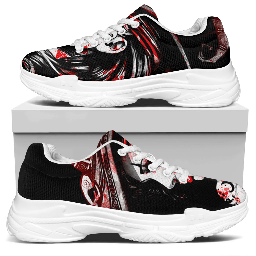 Halloween Vampire Girl Print White Chunky Shoes