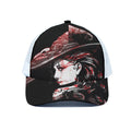 Halloween Vampire Girl Print White Mesh Trucker Hat