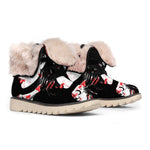 Halloween Vampire Girl Print Winter Boots