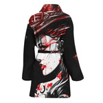 Halloween Vampire Girl Print Women's Bathrobe