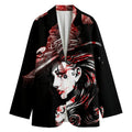 Halloween Vampire Girl Print Women's Blazer