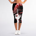 Halloween Vampire Girl Print Women's Capri Leggings