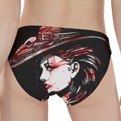 Halloween Vampire Girl Print Women's Panties