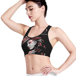 Halloween Vampire Girl Print Women's Sports Bra