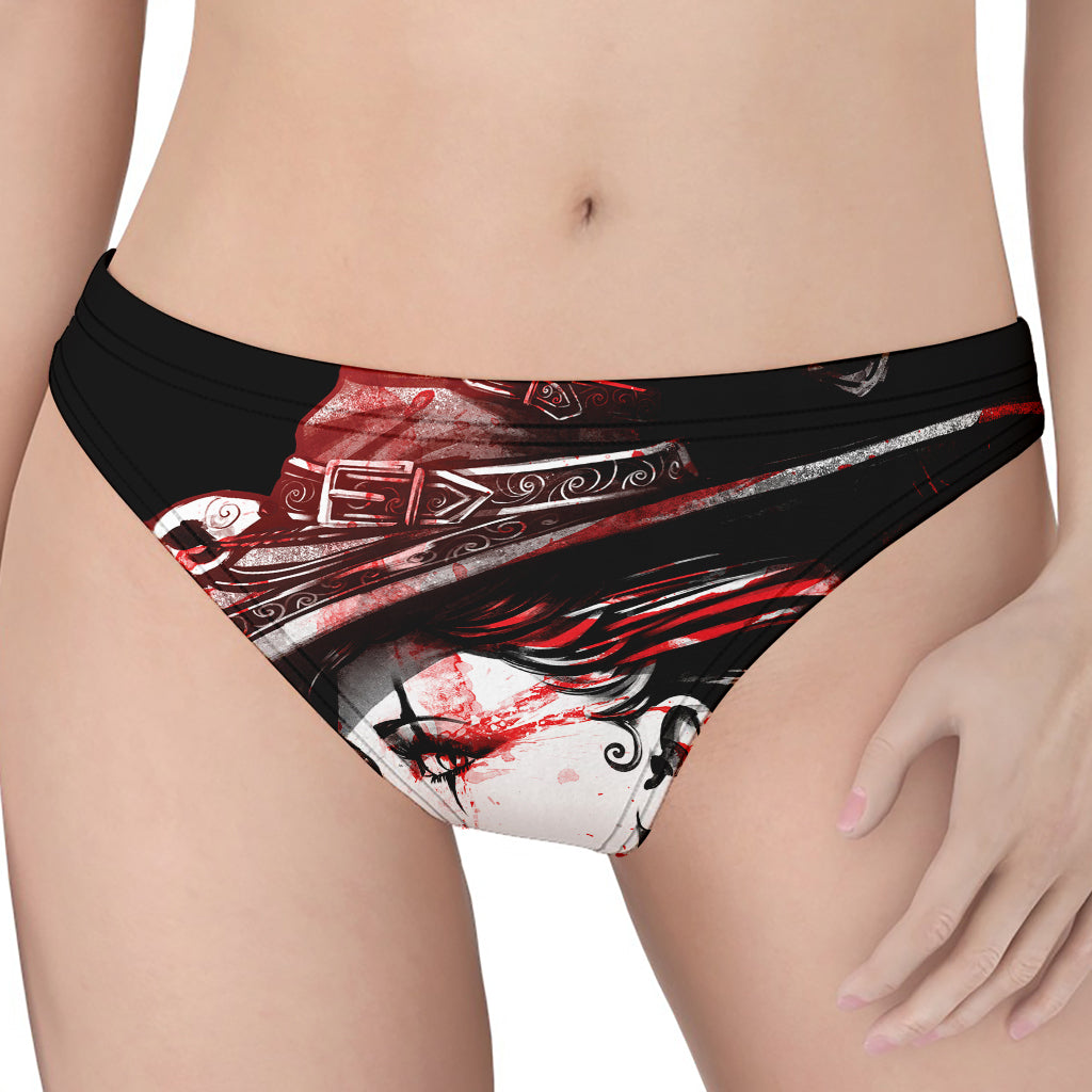 Halloween Vampire Girl Print Women's Thong