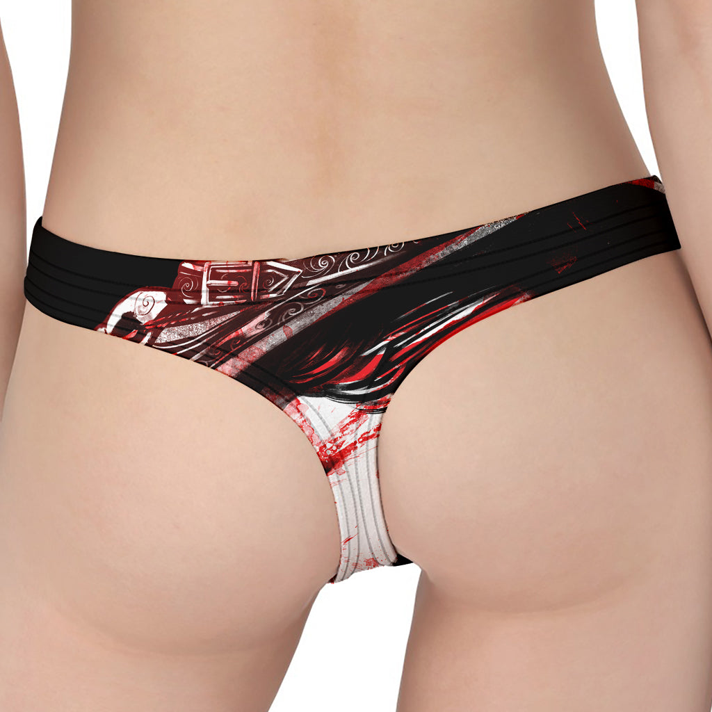 Halloween Vampire Girl Print Women's Thong