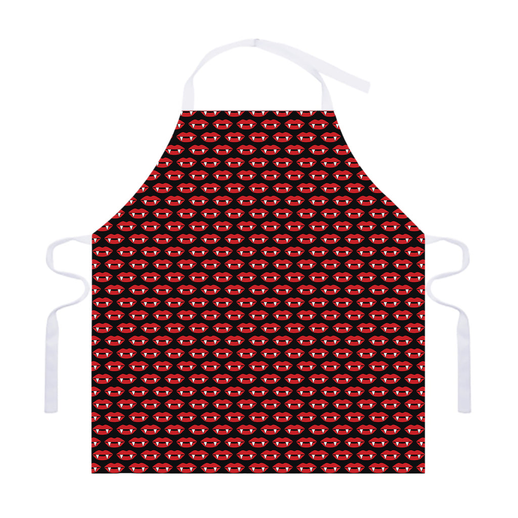 Halloween Vampire Lips Pattern Print Adjustable Apron