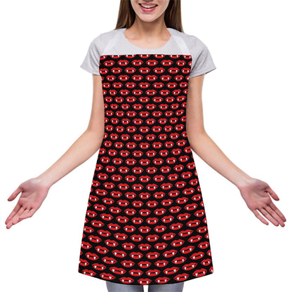Halloween Vampire Lips Pattern Print Adjustable Apron
