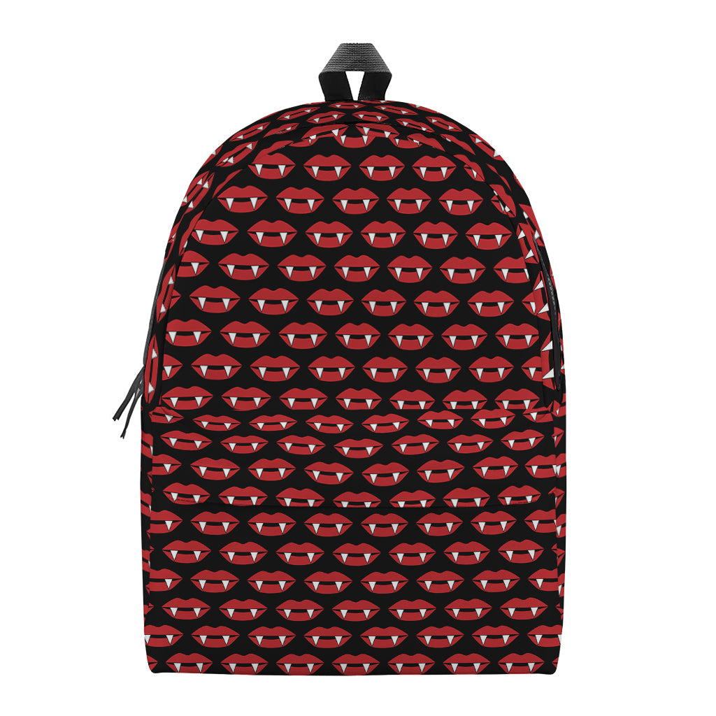 Halloween Vampire Lips Pattern Print Backpack