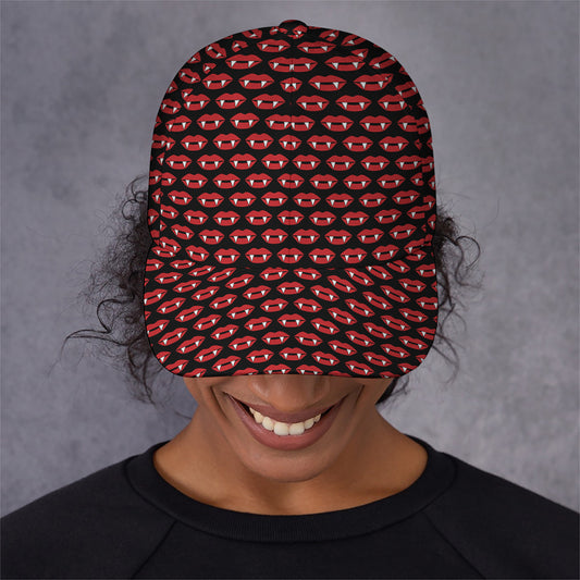 Halloween Vampire Lips Pattern Print Baseball Cap
