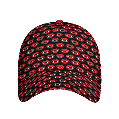 Halloween Vampire Lips Pattern Print Baseball Cap