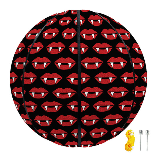 Halloween Vampire Lips Pattern Print Basketball