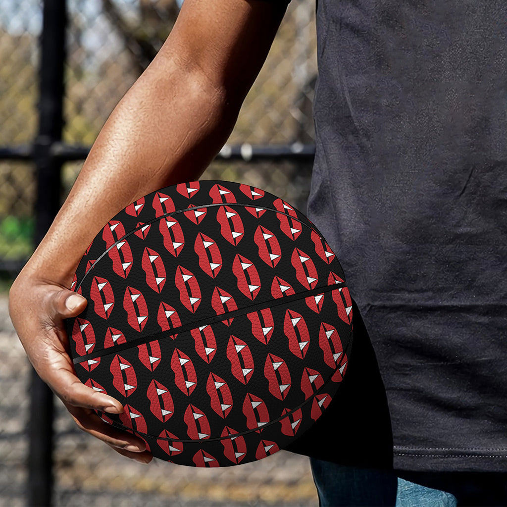 Halloween Vampire Lips Pattern Print Basketball