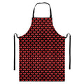 Halloween Vampire Lips Pattern Print Bib Apron With Pocket