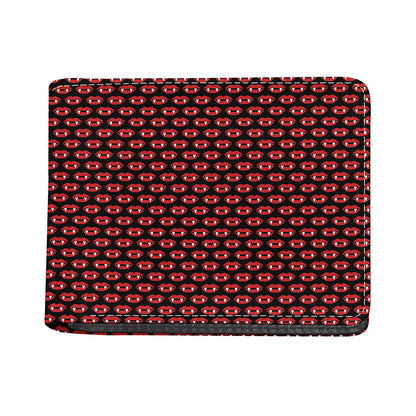 Halloween Vampire Lips Pattern Print Bifold Wallet