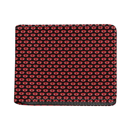 Halloween Vampire Lips Pattern Print Bifold Wallet