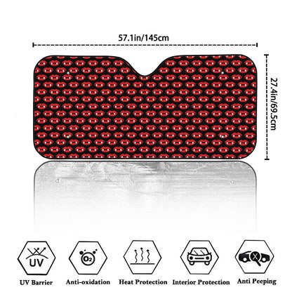 Halloween Vampire Lips Pattern Print Car Windshield Sun Shade