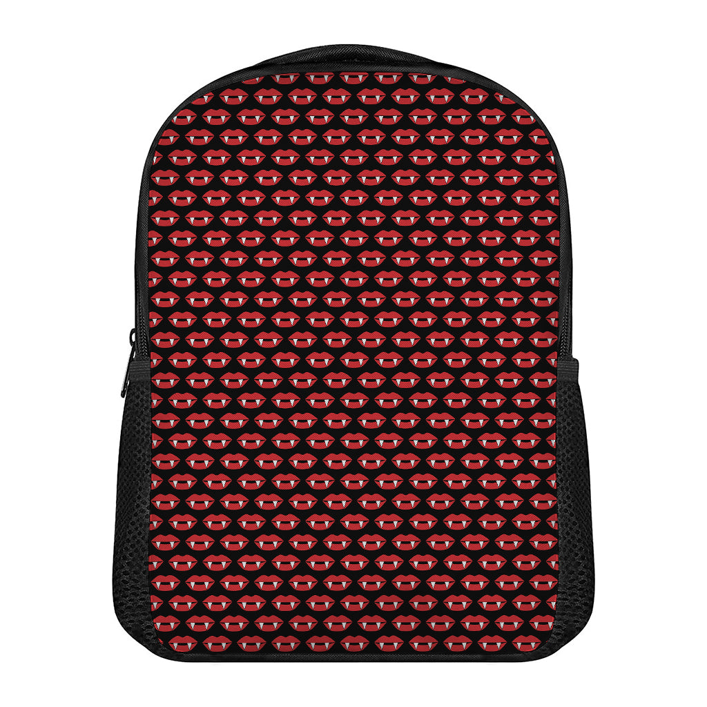 Halloween Vampire Lips Pattern Print Casual Backpack