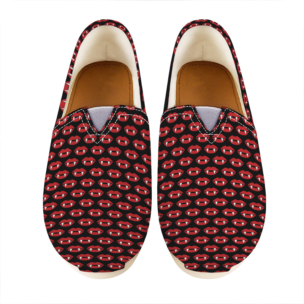 Halloween Vampire Lips Pattern Print Casual Shoes