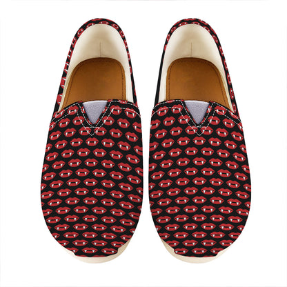 Halloween Vampire Lips Pattern Print Casual Shoes
