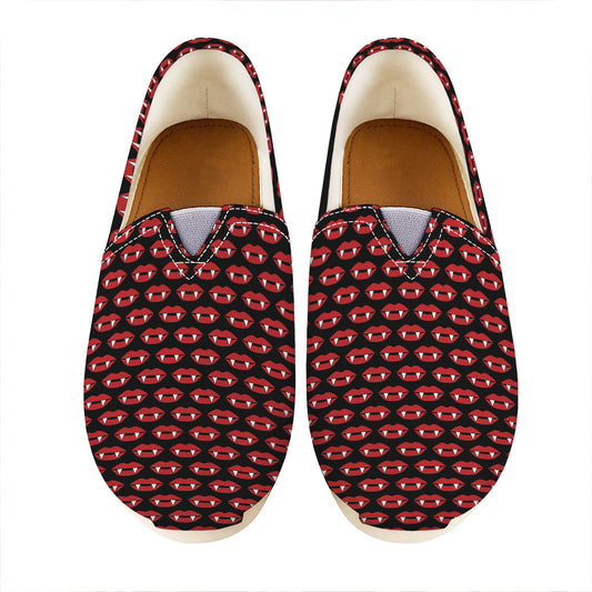Halloween Vampire Lips Pattern Print Casual Shoes