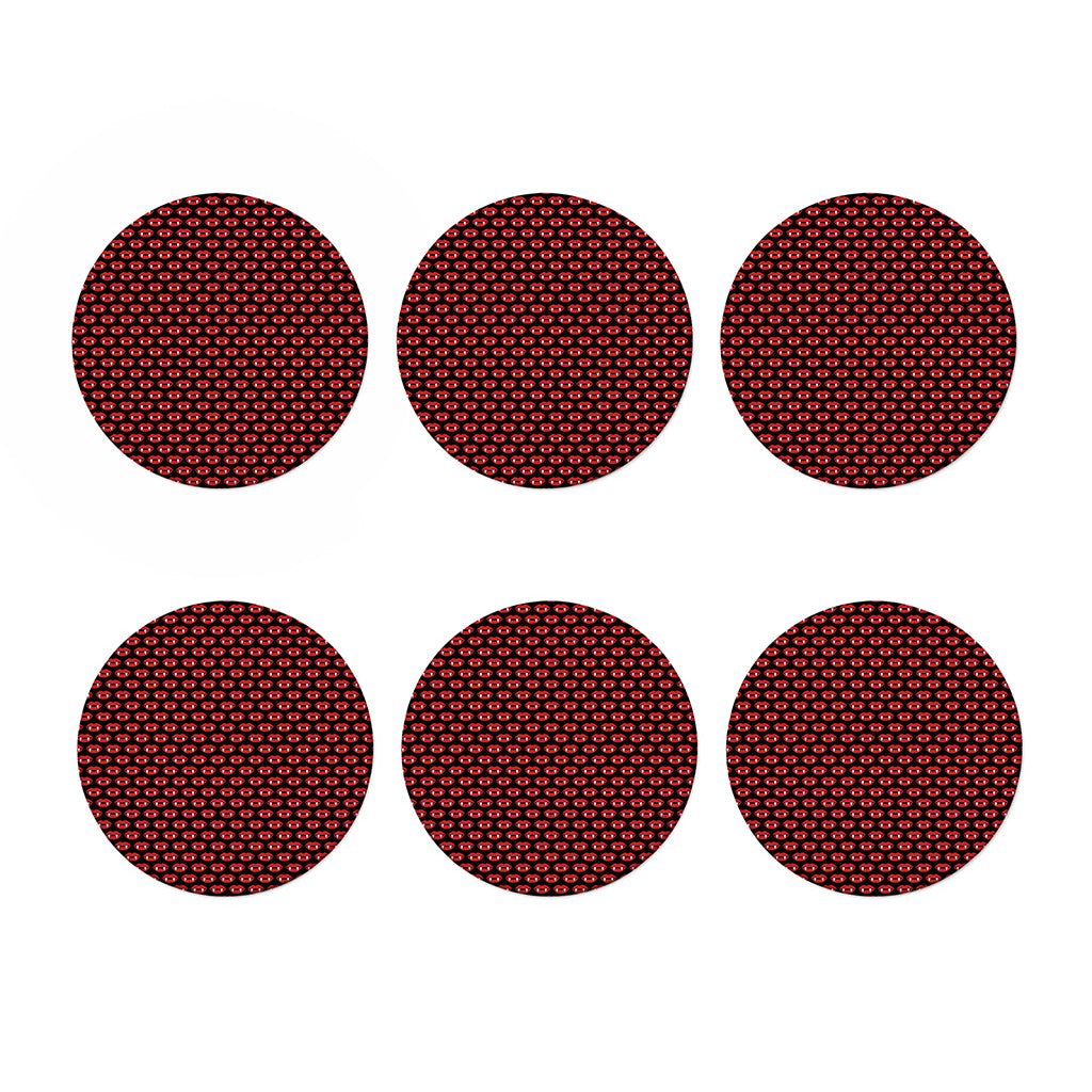 Halloween Vampire Lips Pattern Print Coaster Set