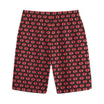 Halloween Vampire Lips Pattern Print Cotton Shorts