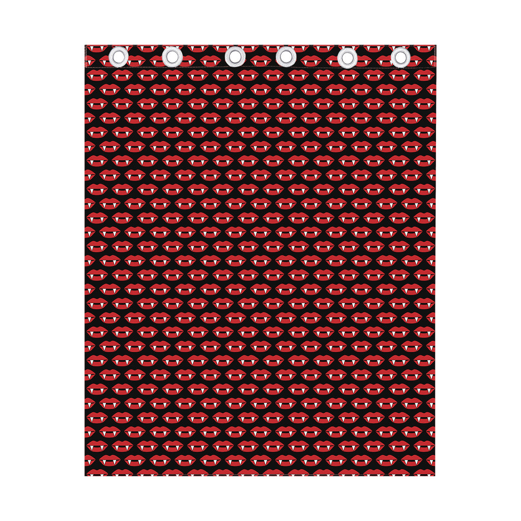Halloween Vampire Lips Pattern Print Curtain