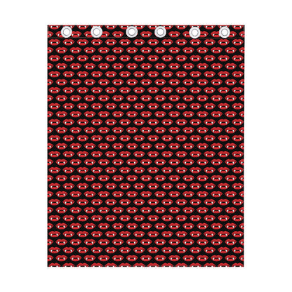 Halloween Vampire Lips Pattern Print Curtain